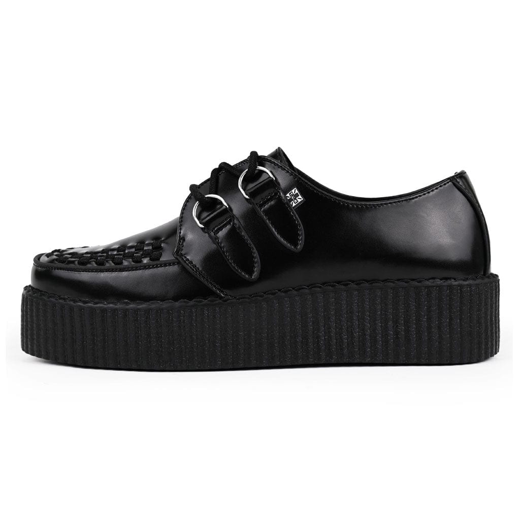 TUK Shoes Viva High Creeper Black Leather