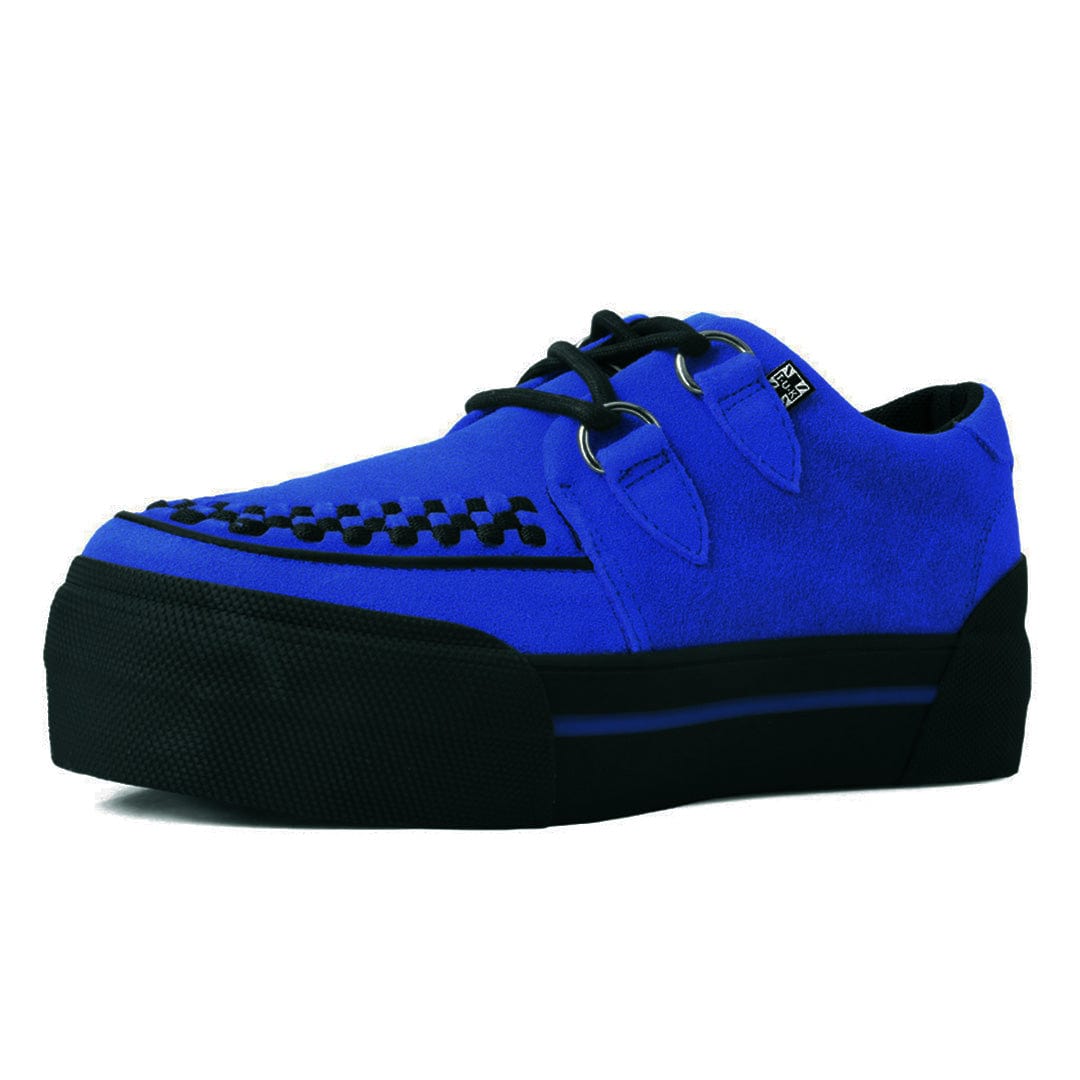 TUK Shoes Creeper Sneaker Stacked Blue Suede