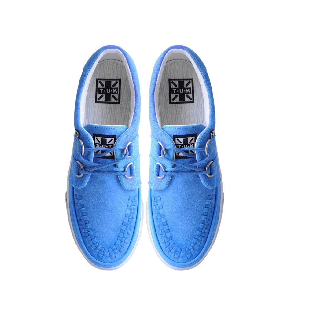 TUK Shoes Creeper Sneaker Blue & White Suede