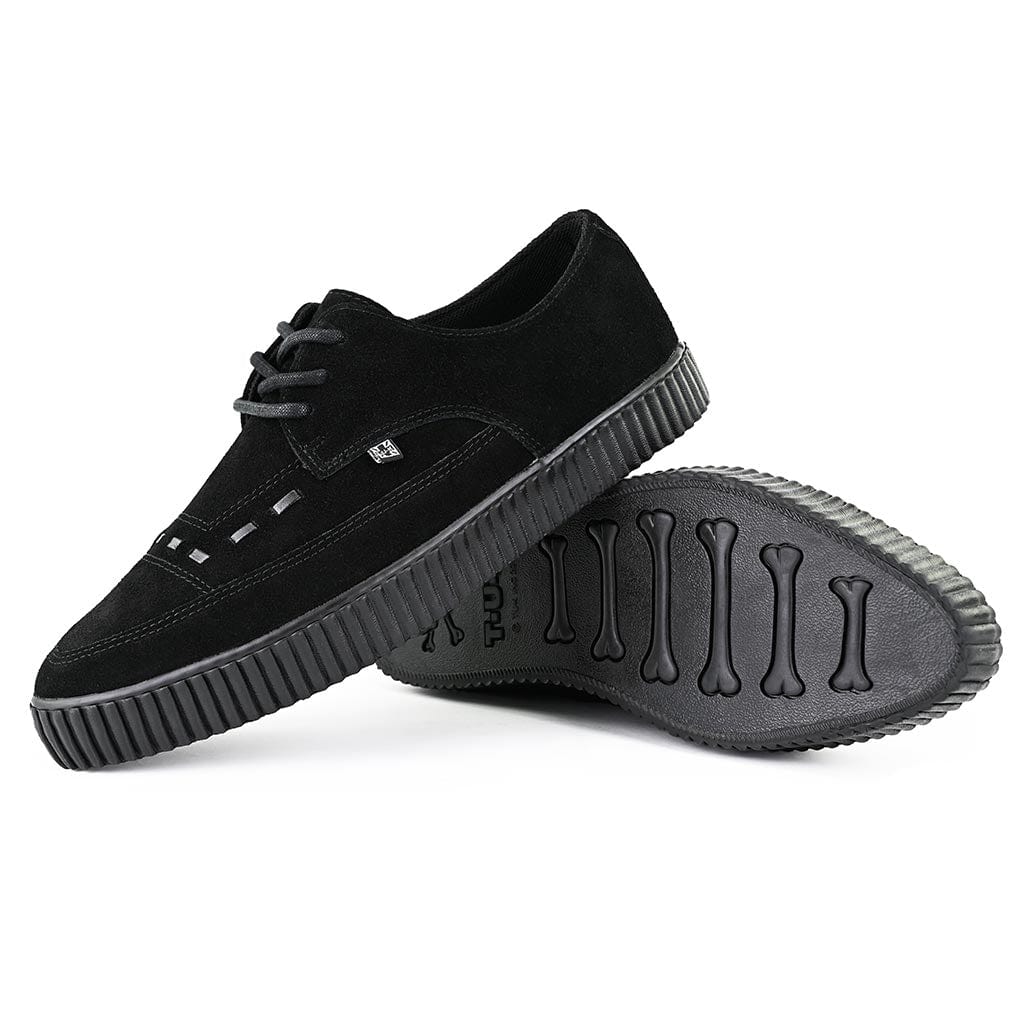 TUK Shoes Pointed Creeper Sneaker Black Suede