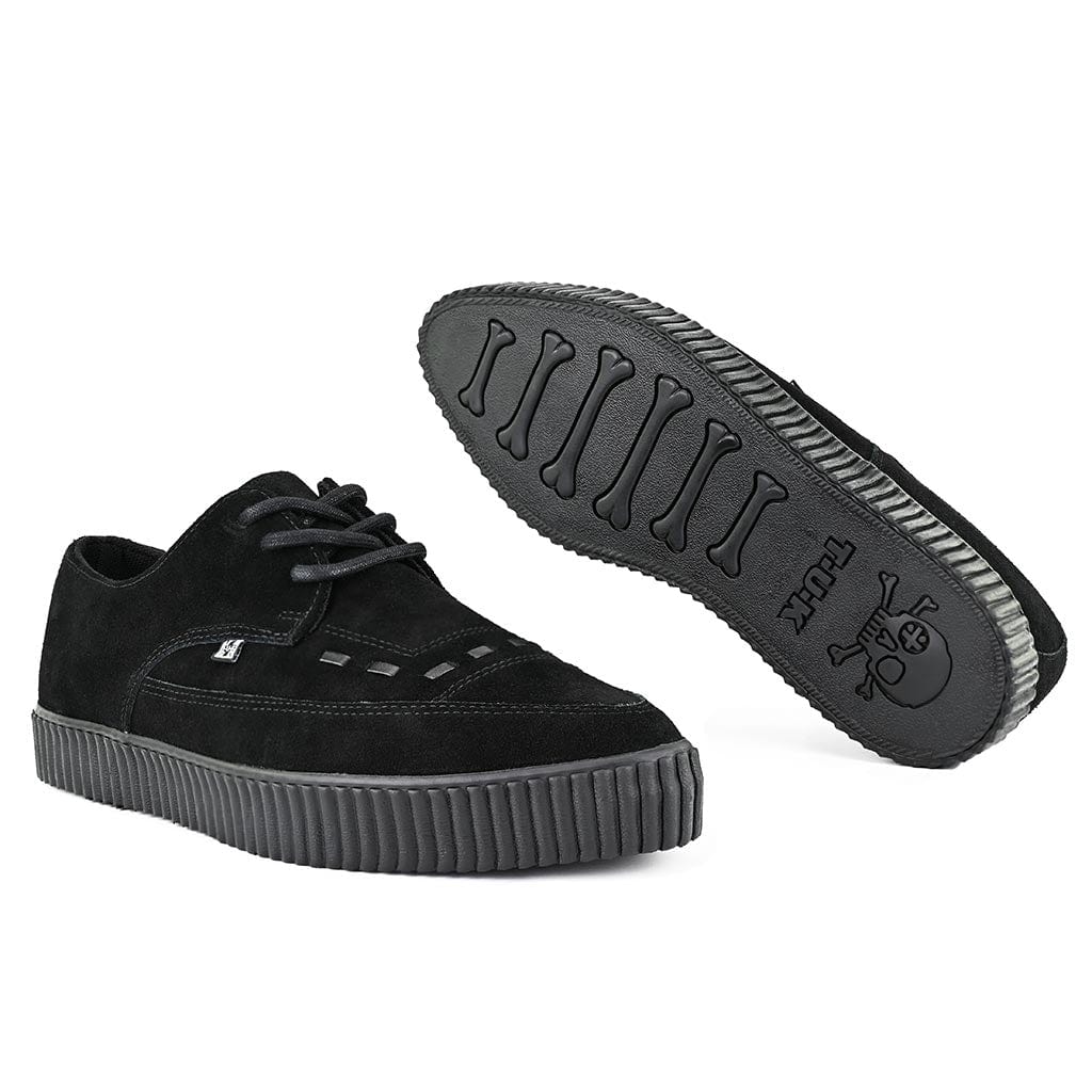 TUK Shoes Pointed Creeper Sneaker Black Suede