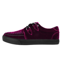 Creeper Sneaker Burgundy Velvet
