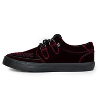 Creeper Sneaker Burgundy Velvet