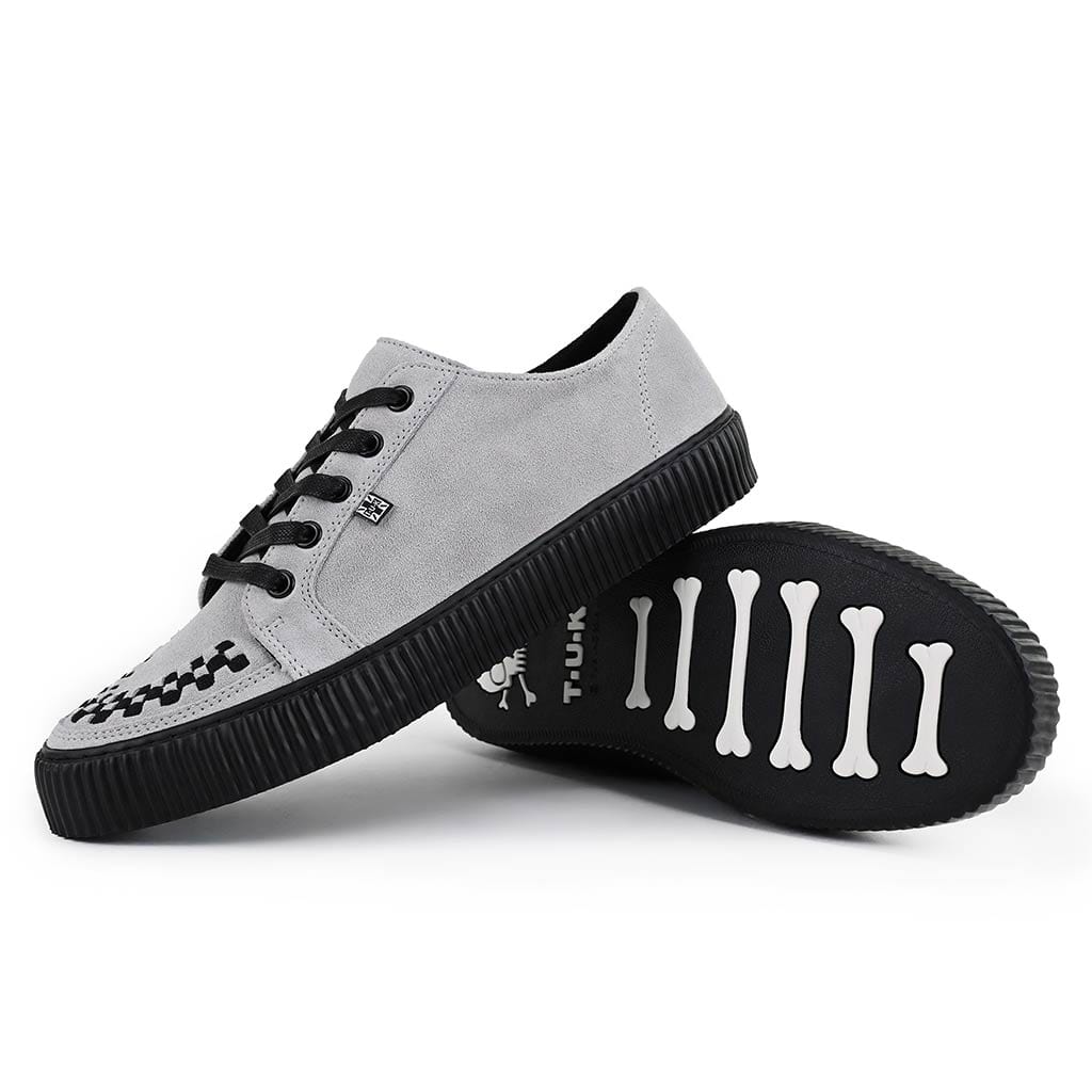 Ribbed Sole Sneaker Grey Suede