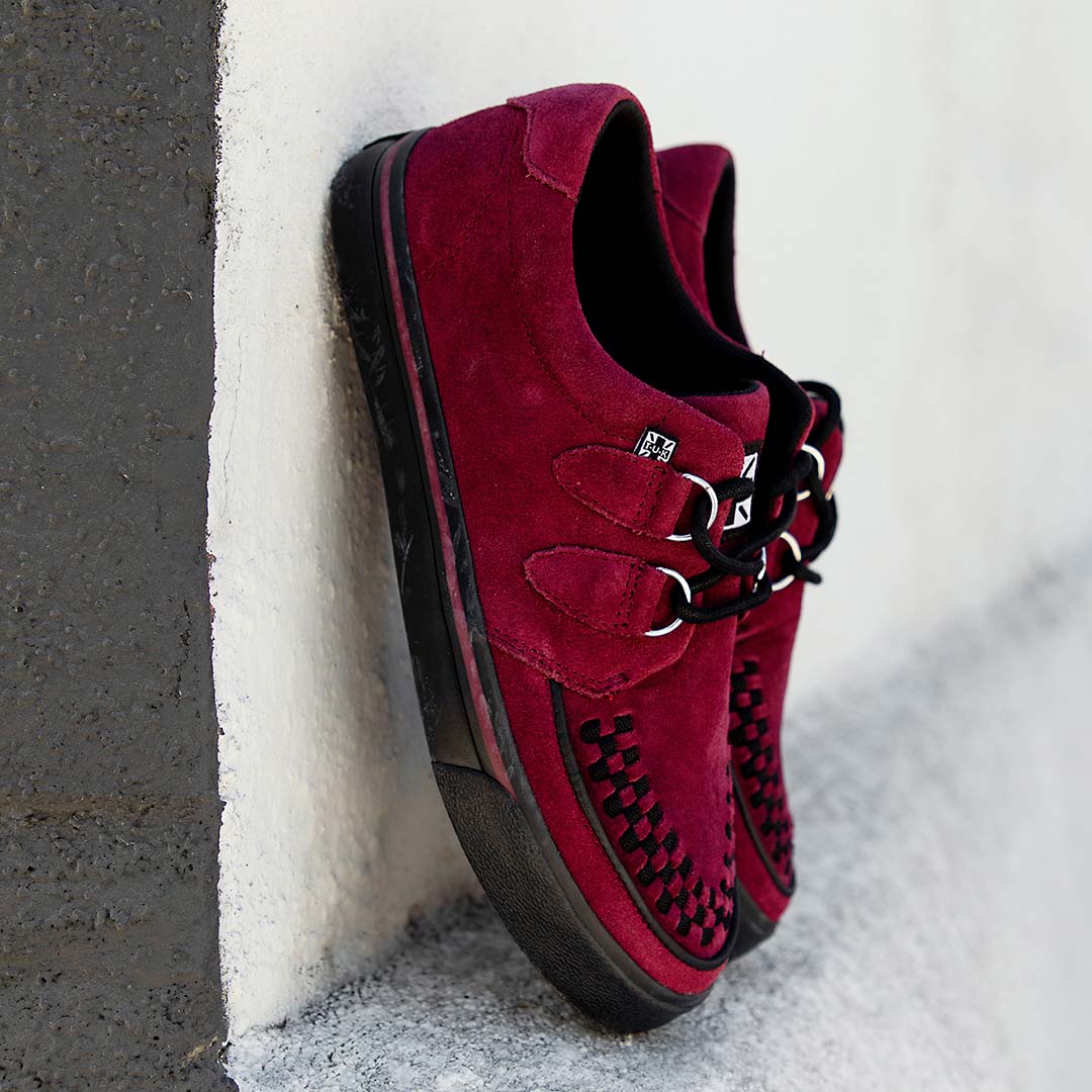 TUK Shoes Creeper Sneaker Burgundy Suede