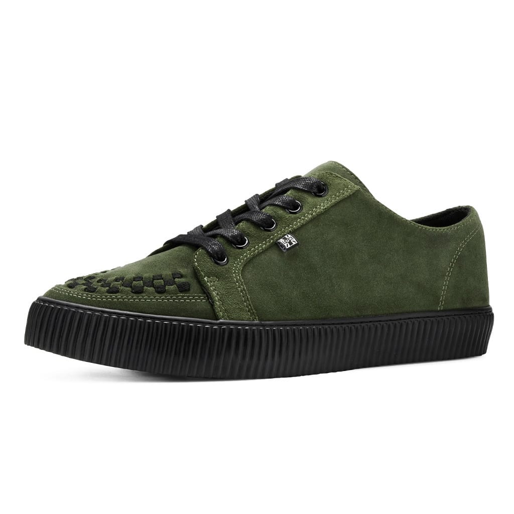 TUK Shoes Ribbed Sole Sneaker Olive Suede
