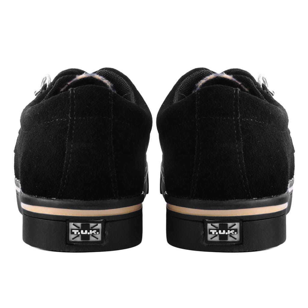 TUK Shoes Creeper Sneaker Black & Leopard Print with Strap