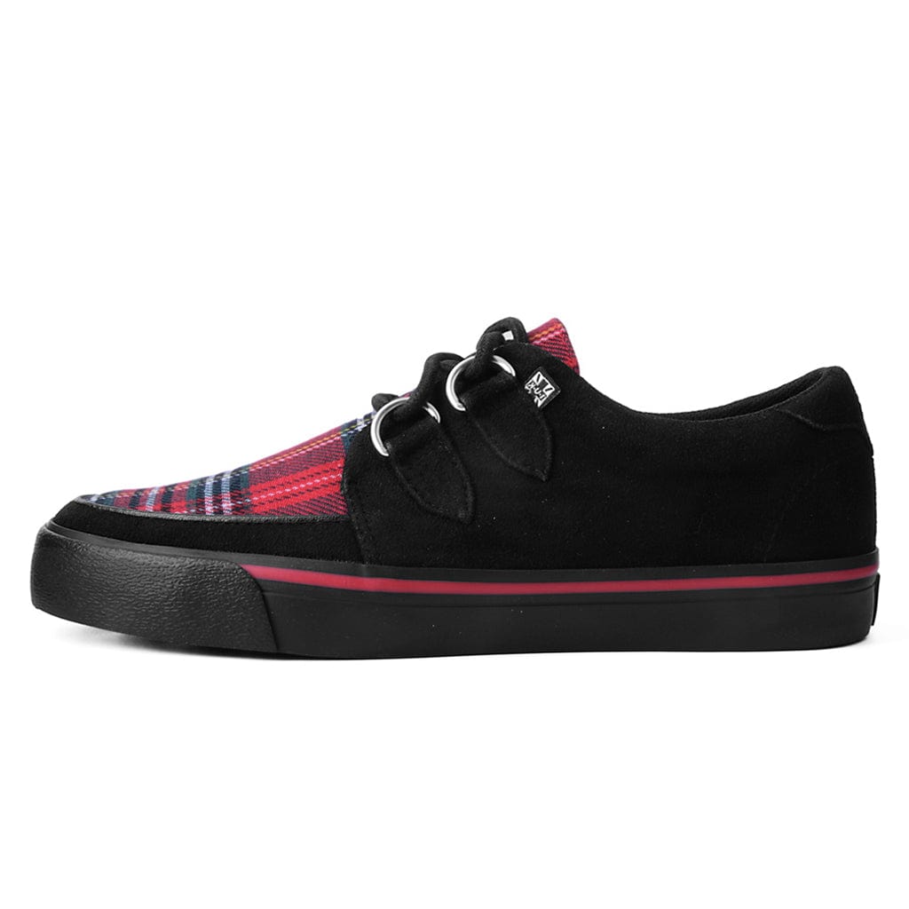 T.U.K. A3398 CREEPER SNEAKER 2 RING NEON PINK SUEDE