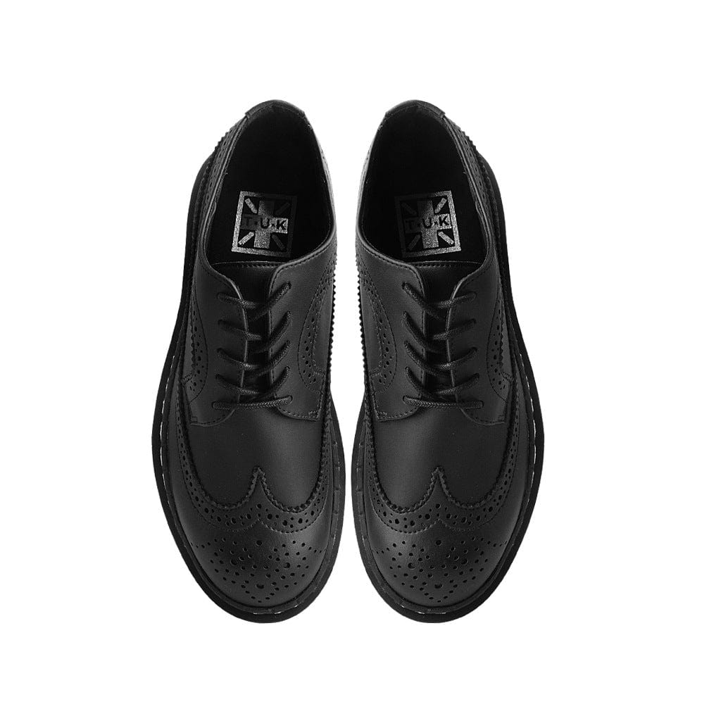 TUK Shoes Double Decker Brogue Lace Up Black TUKskin™