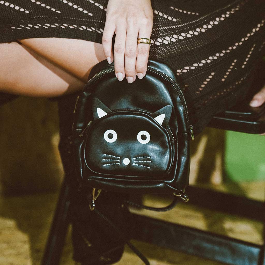 Kitty Mini Backpack Black TUKskin – T.U.K. Shoes