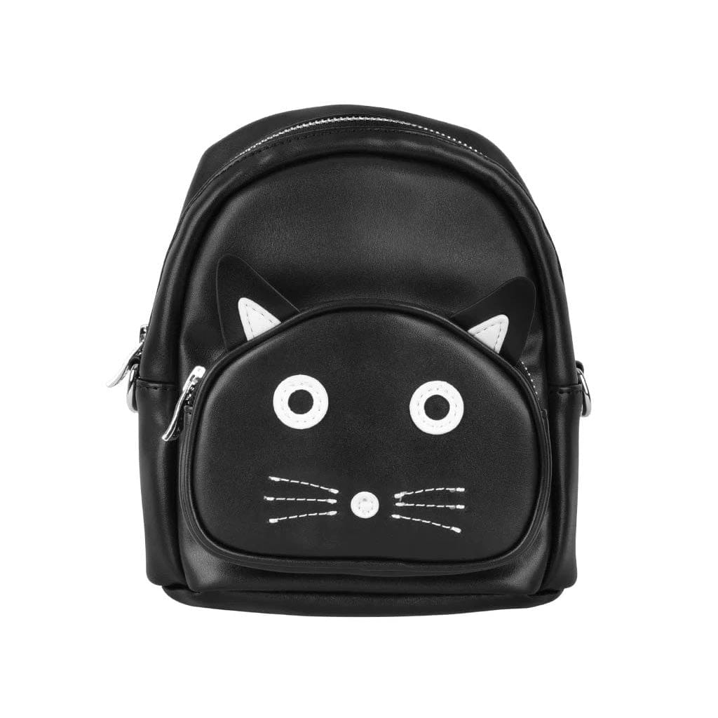 cat face mini backpack Kitty Mini Backpack Black TUKskin – T.U.K. Shoes