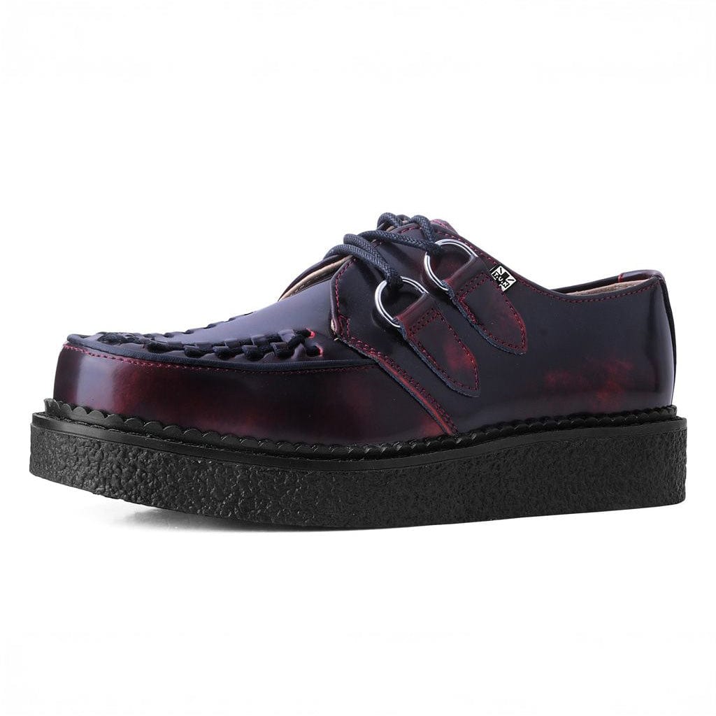 TUK Shoes 1970 Original Creeper Burgundy Rub Off Leather
