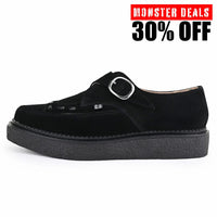 1970 Original Pointed Creeper Black Suede & Monk Buckle