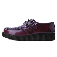 Viva Low Creeper Burgundy Faux Leather