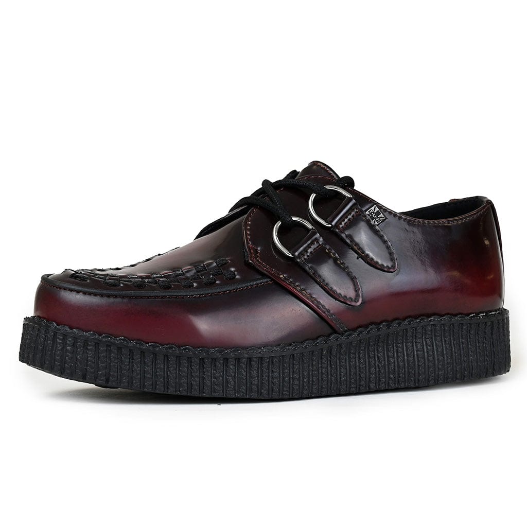 TUK Shoes Viva Low Creeper Burgundy Vegan Leather
