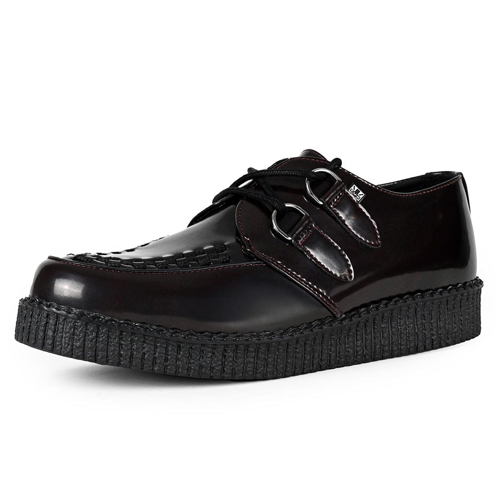TUK Shoes Viva Low Creeper Burgundy Vegan Leather