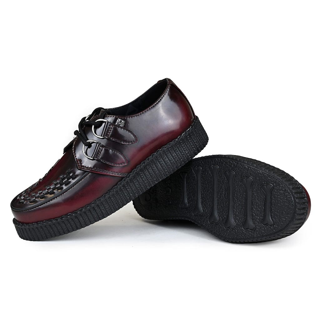 TUK Shoes Viva Low Creeper Burgundy Vegan Leather