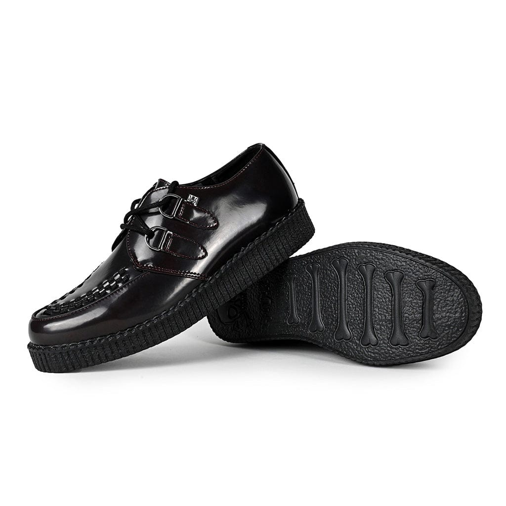 TUK Shoes Viva Low Creeper Burgundy Vegan Leather