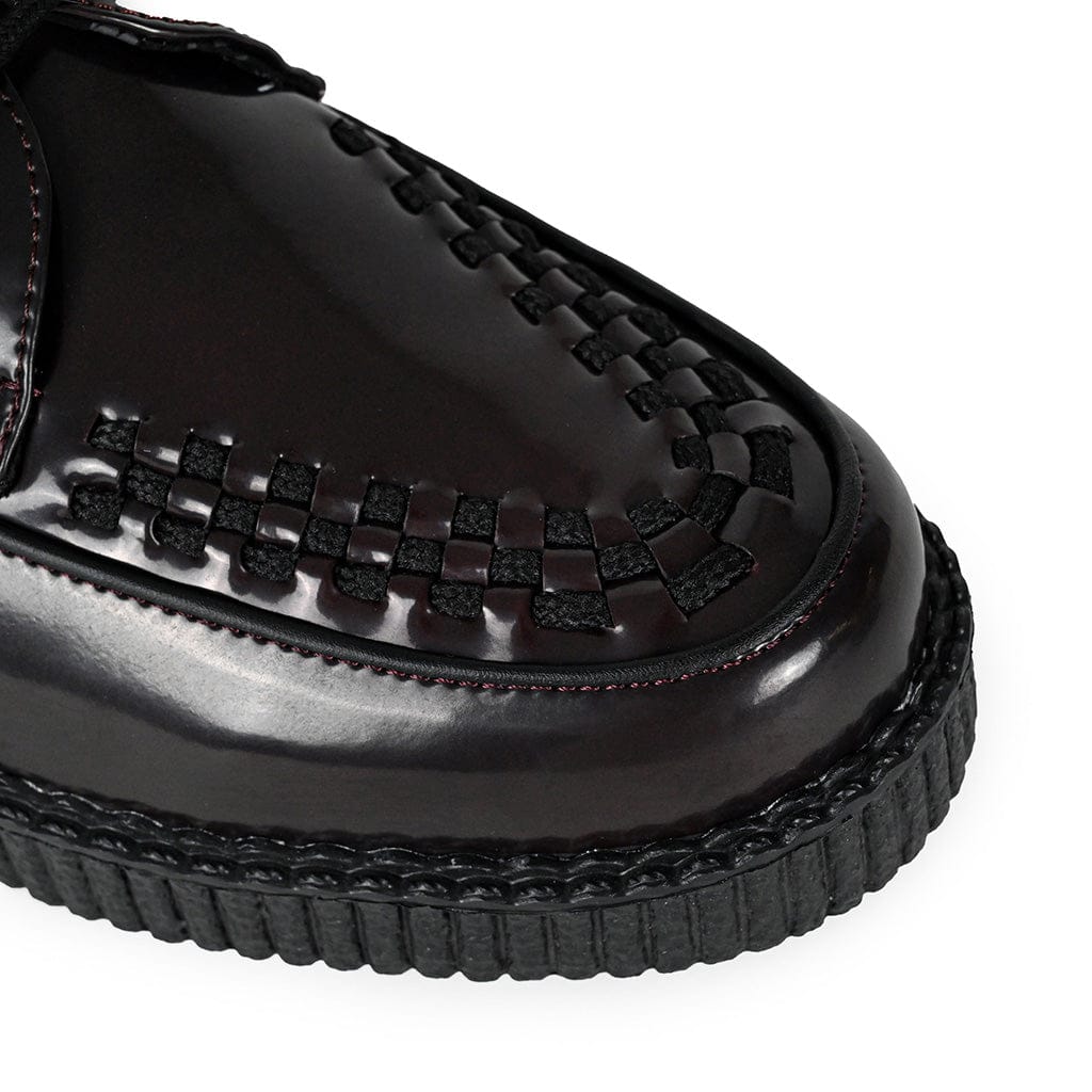TUK Shoes Viva Low Creeper Burgundy Vegan Leather