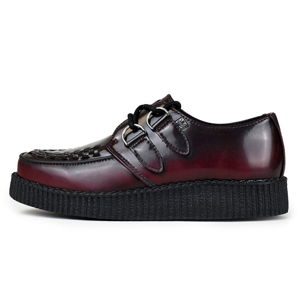 TUK Shoes Viva Low Creeper Burgundy Vegan Leather