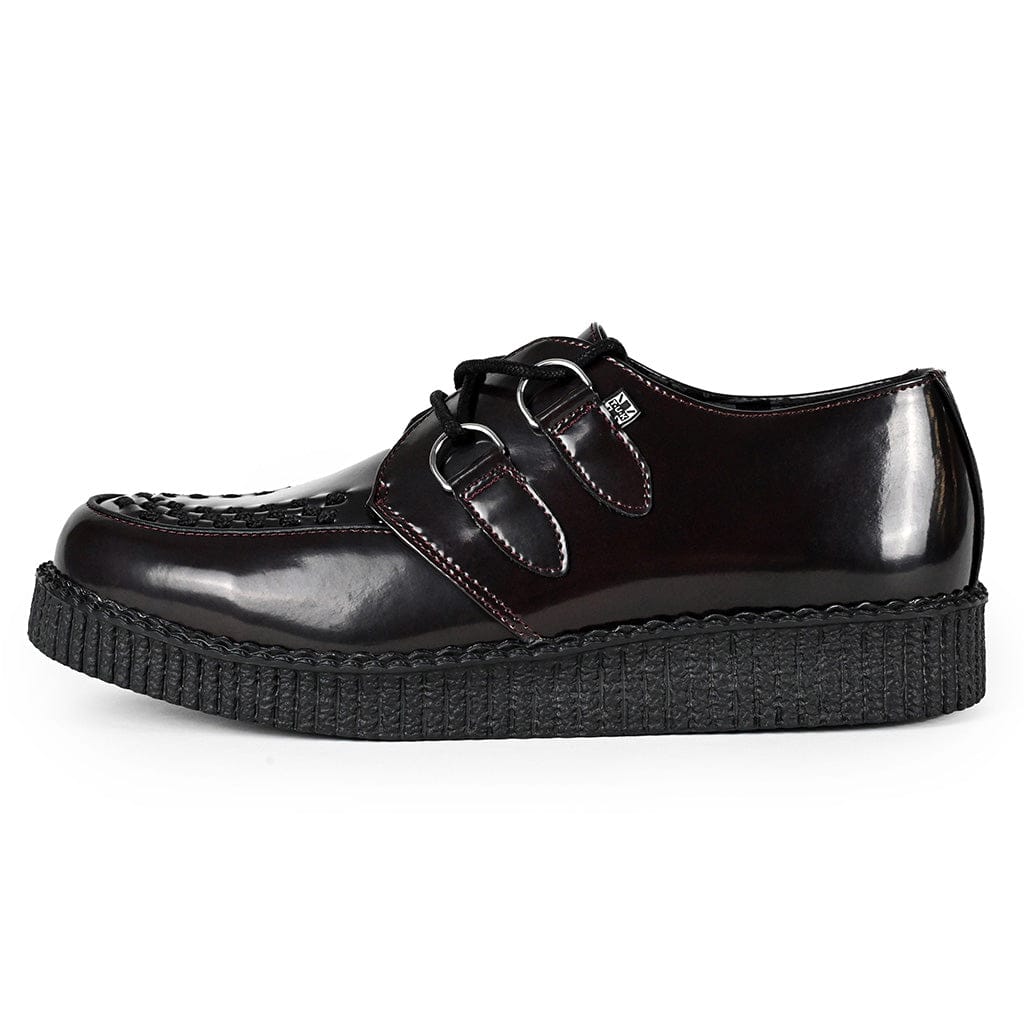 TUK Shoes Viva Low Creeper Burgundy Vegan Leather