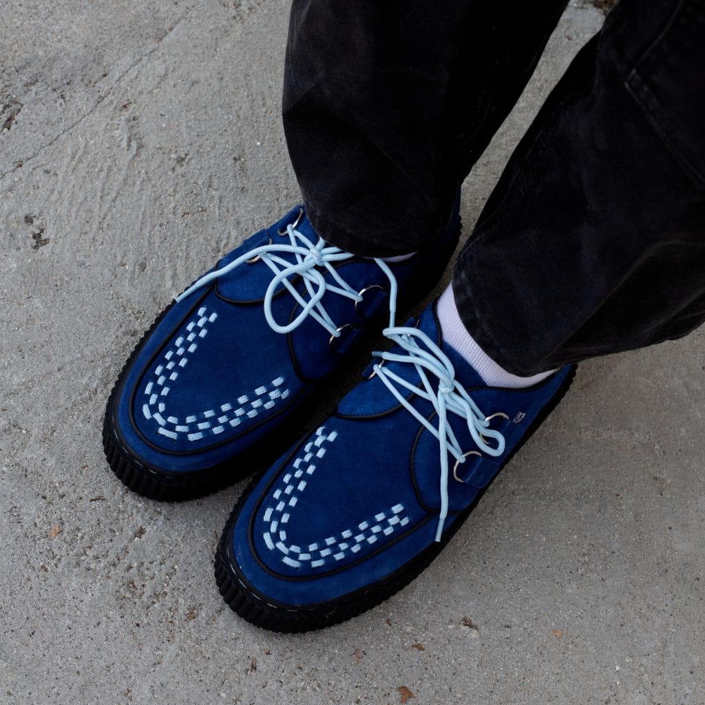 TUK Shoes Vintage Creeper Blue Suede