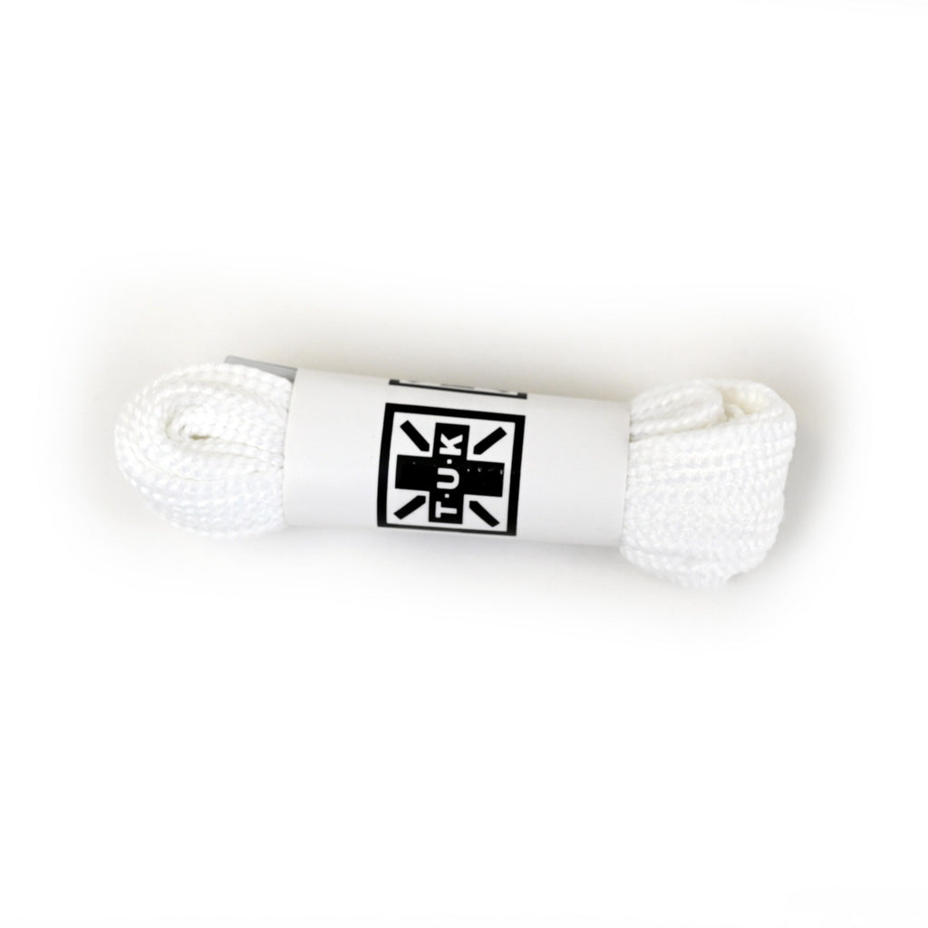 TUK Shoes 75cm White Phat Flat Laces