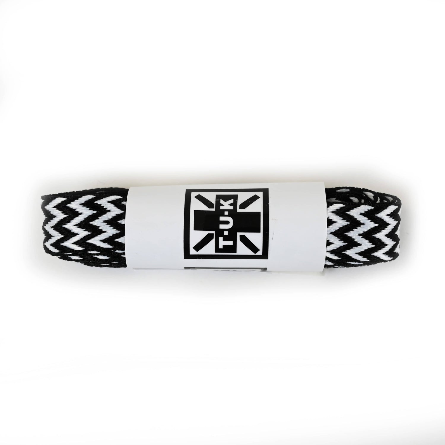 TUK Shoes 75cm Black and White Phat Flat Laces