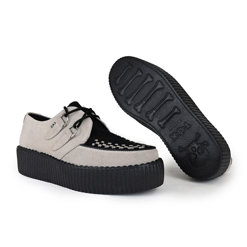 TUK Shoes Viva High Creeper Taupe Suede