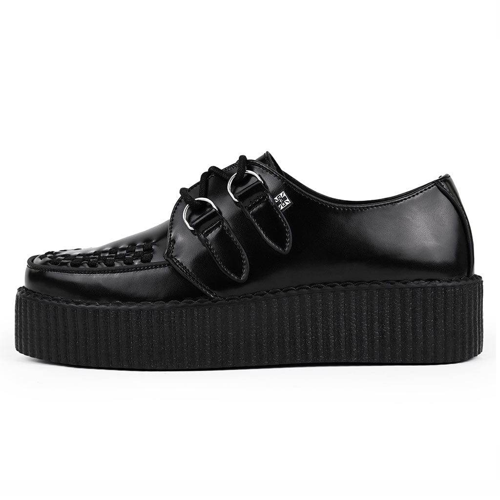 Black Leather Viva Mondo Creeper Creepers – Shoes