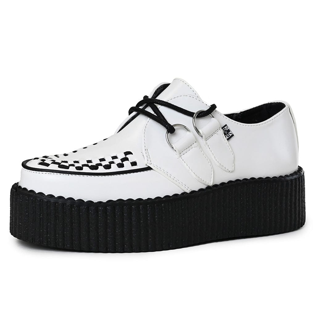 TUK Shoes Viva High Creeper White Leather