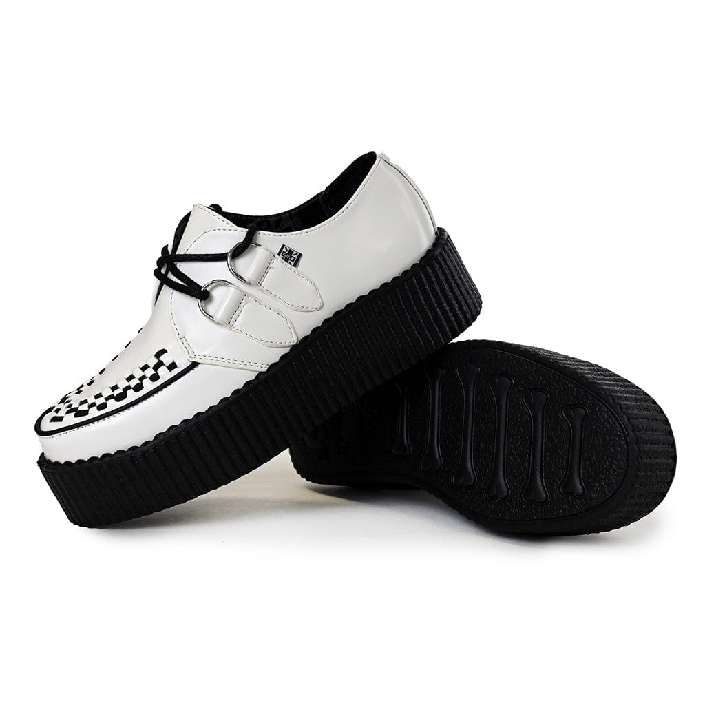 TUK Shoes Viva High Creeper White Leather