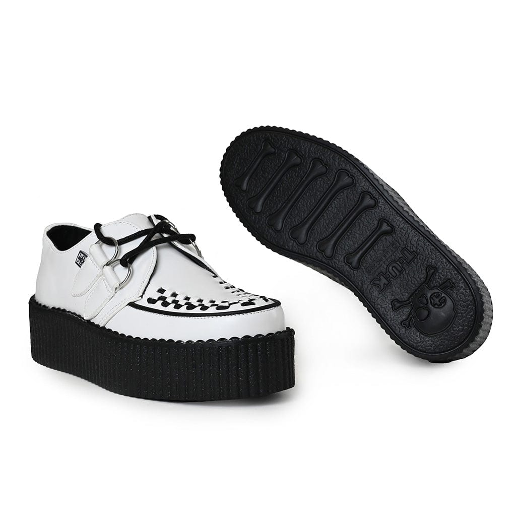 TUK Shoes Viva High Creeper White Leather