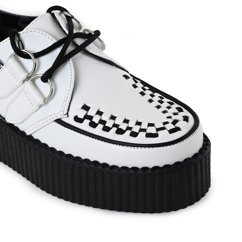 TUK Shoes Viva High Creeper White Leather