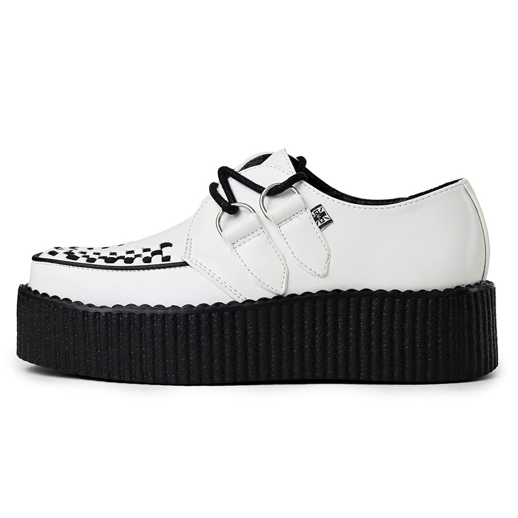 TUK Shoes Viva High Creeper White Leather