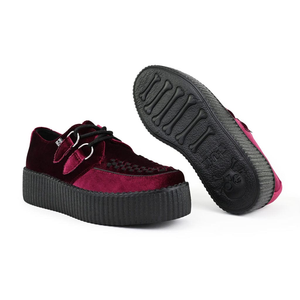 T.U.K. Viva Hi Sole Creeper - Sneakers Basse Donna In Ecopelle Con Suola A Zeppa Leggera