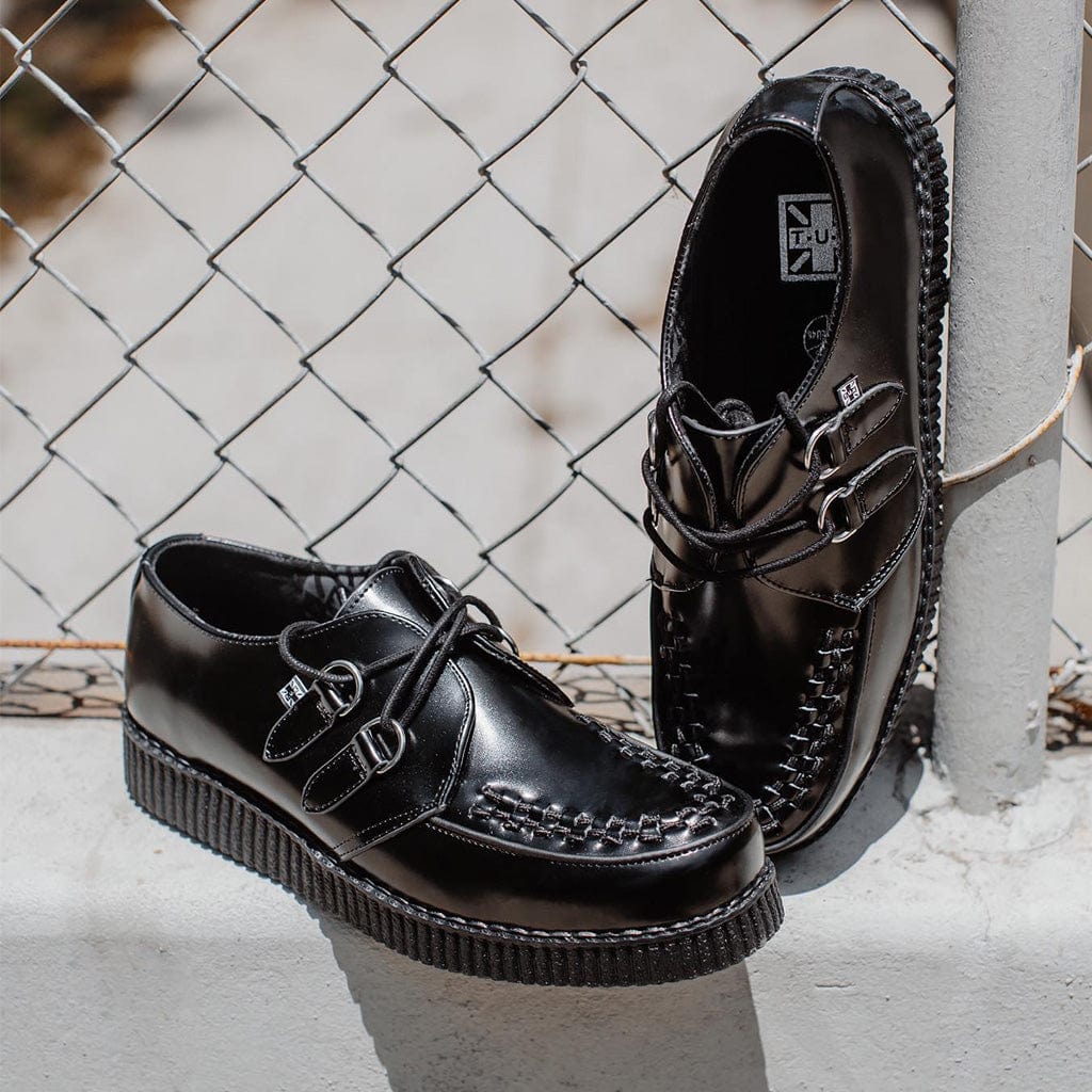 TUK Shoes Viva Low Creeper Black Leather