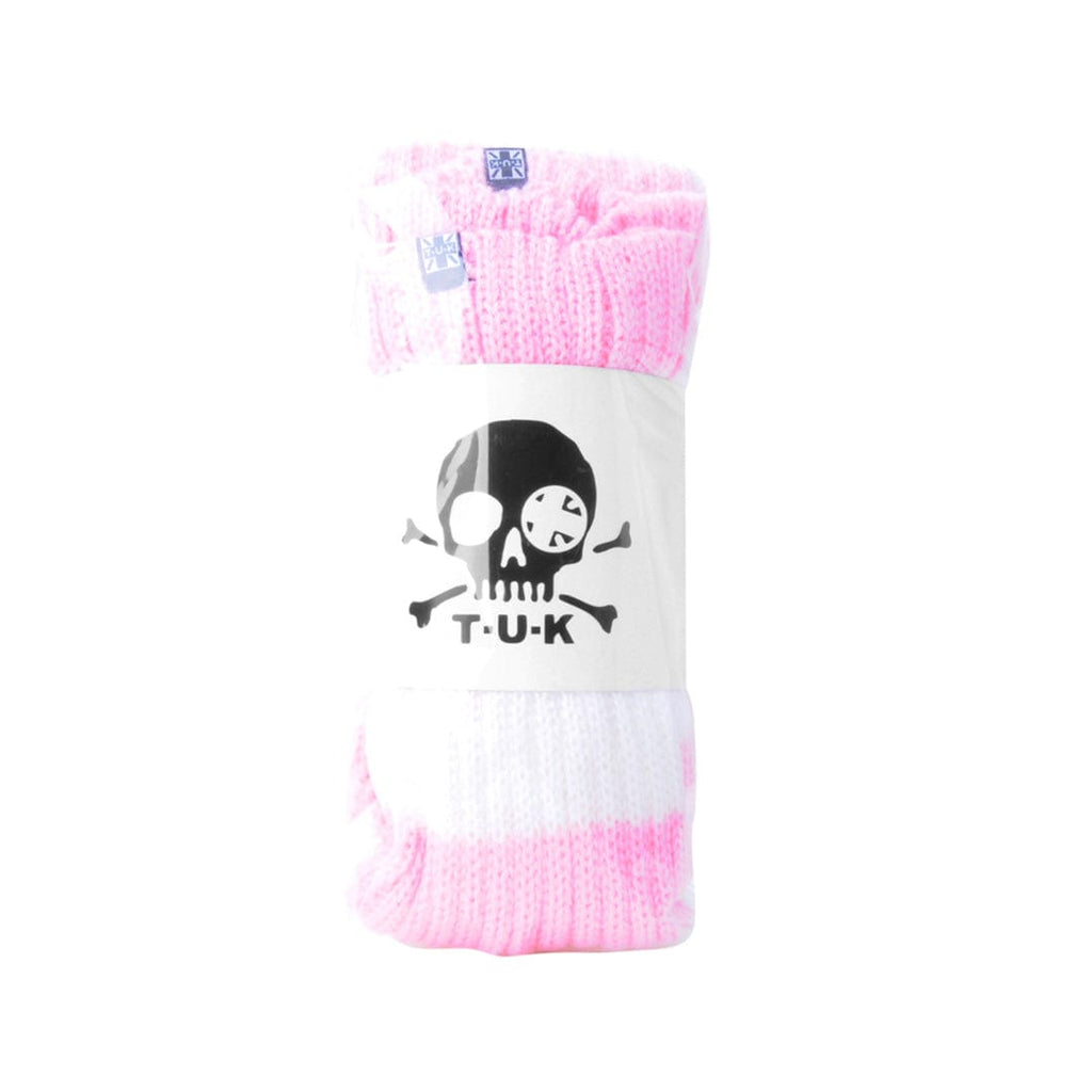 TUK Shoes Leg Warmers Pink & White Stripe