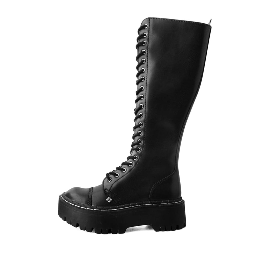 TUK Shoes Double Decker 20-Eye Boot Black TUKskin™