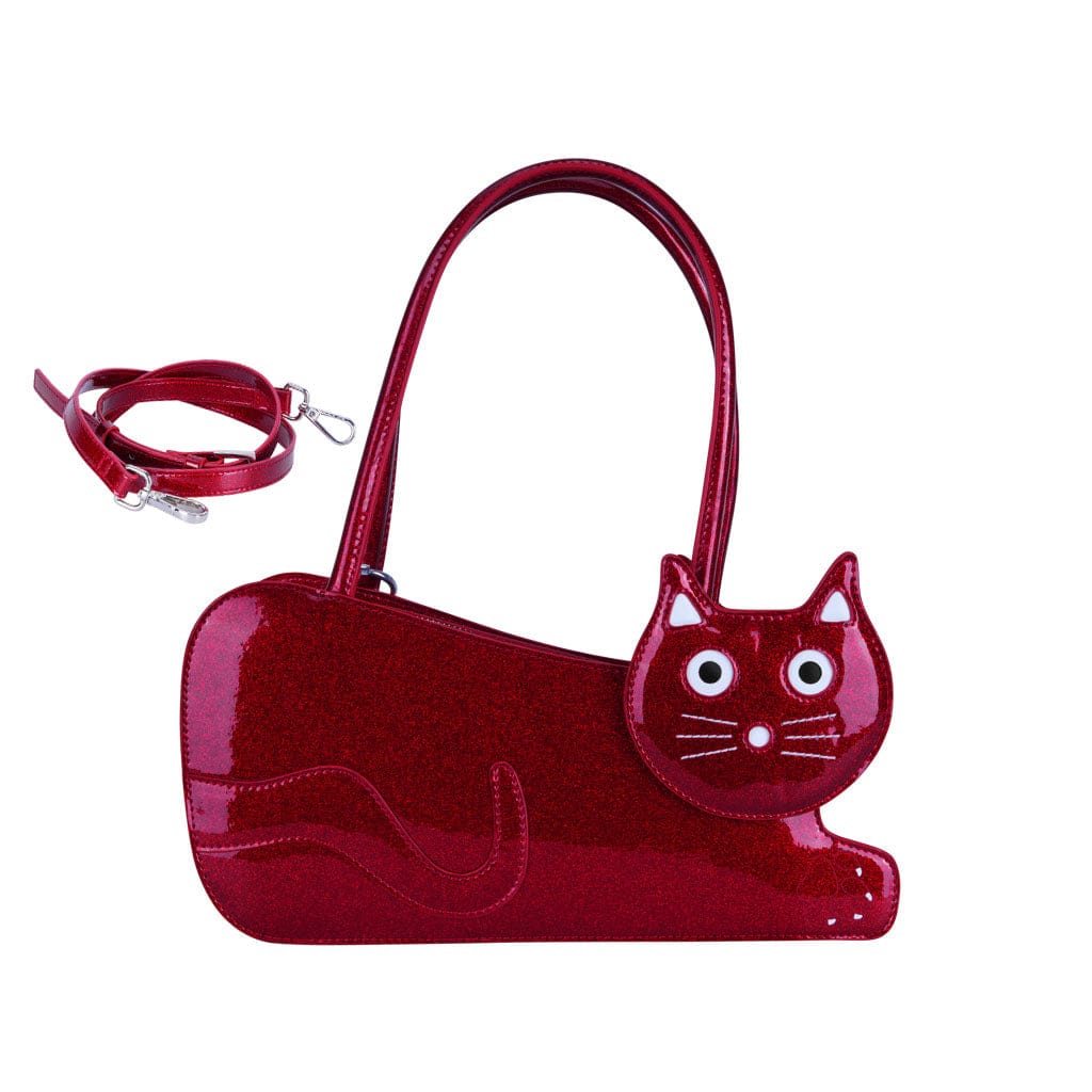 TUK Shoes Kitty Handbag Red Glitter