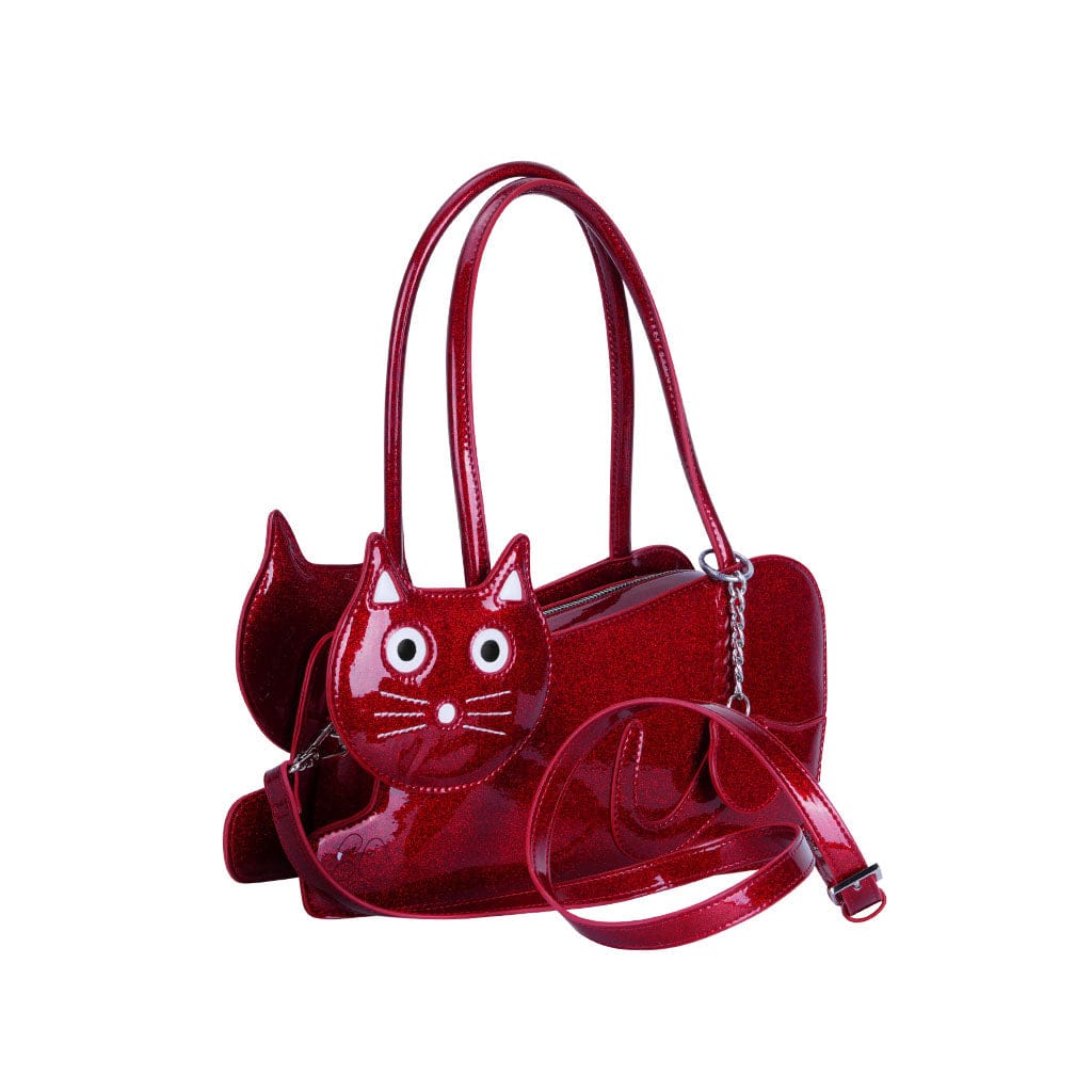 TUK Shoes Kitty Handbag Red Glitter