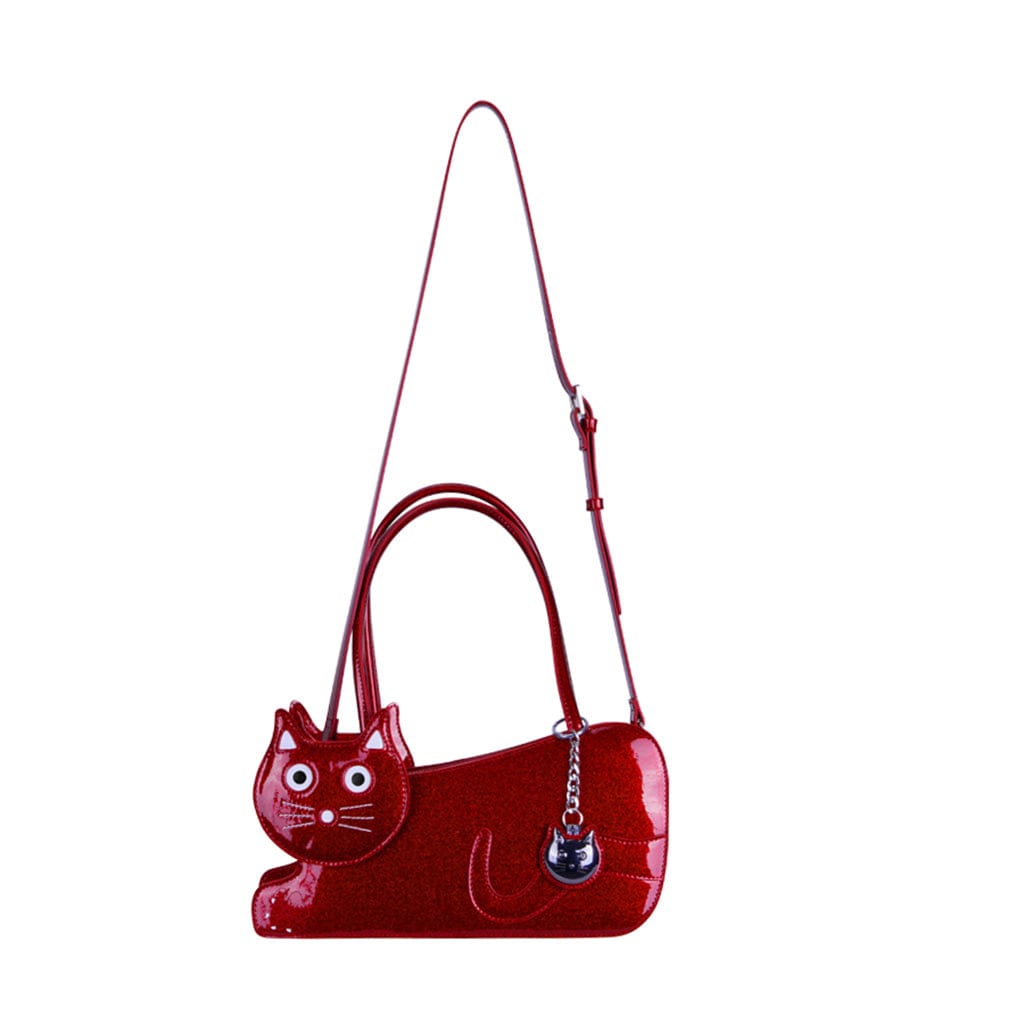 TUK Shoes Kitty Handbag Red Glitter