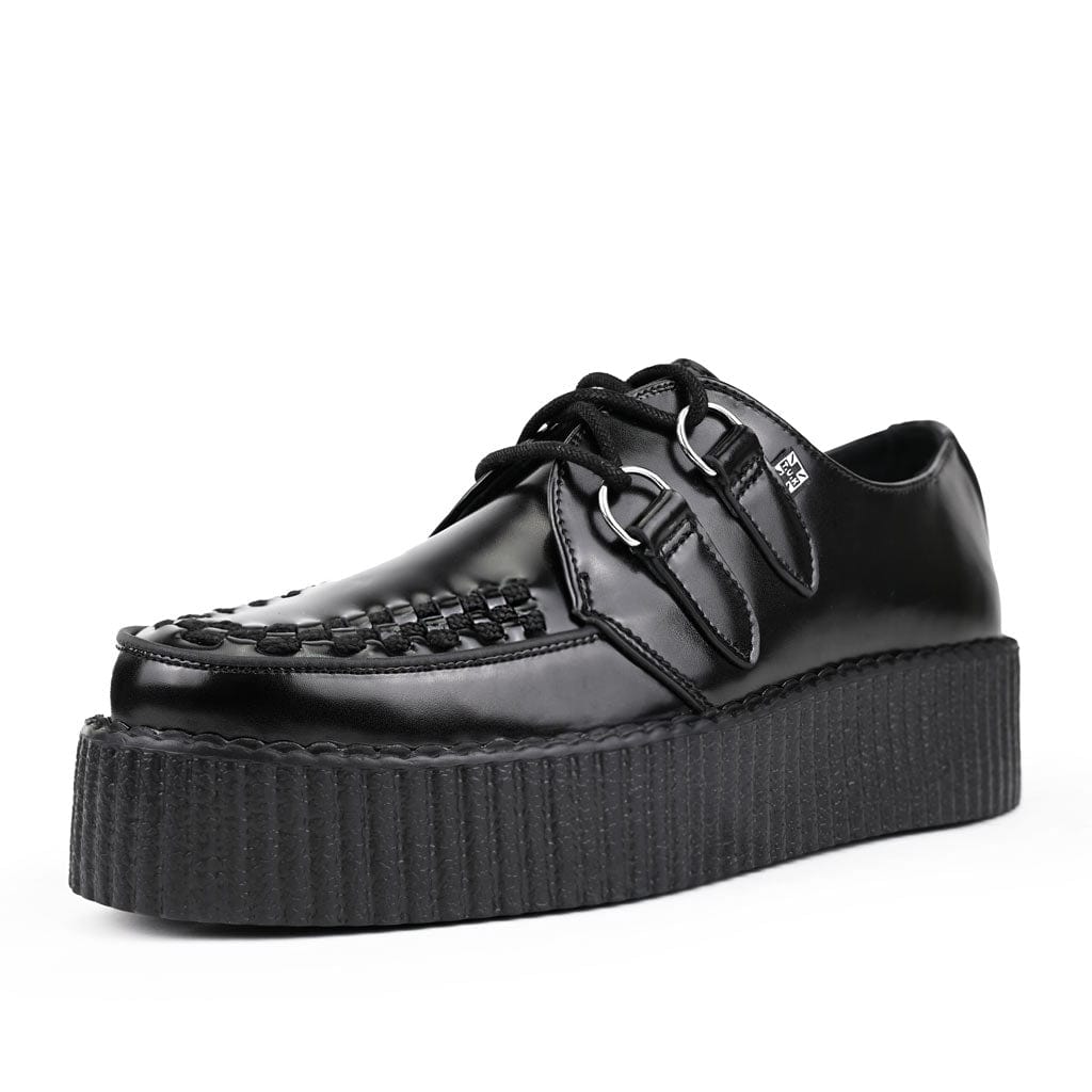 TUK Shoes Viva High Creeper Black Leather