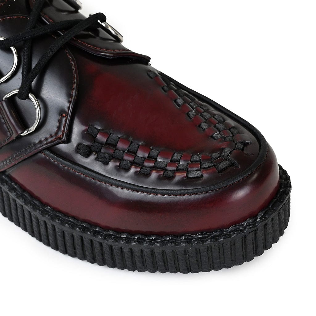 TUK Shoes Viva Low Creeper Burgundy Vegan Leather