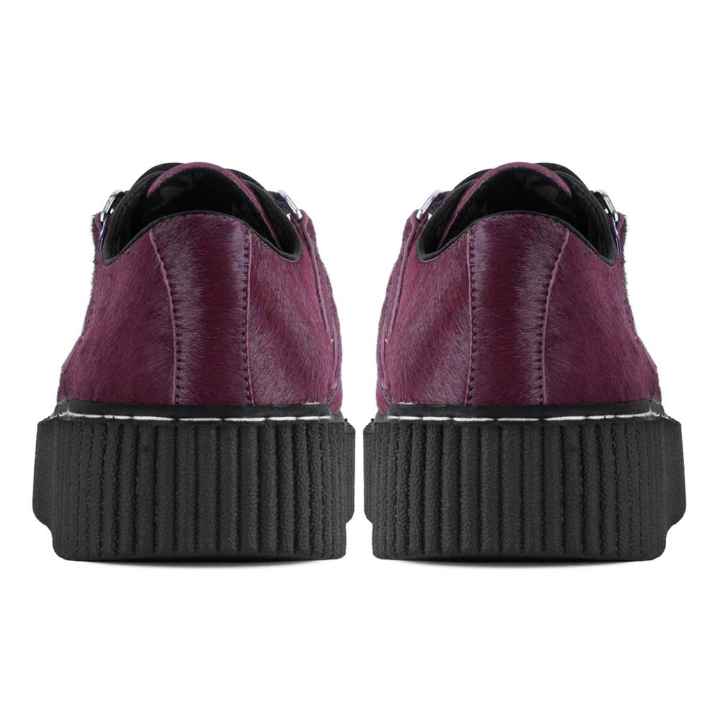 TUK Shoes Vintage Creeper Burgundy Cow Hair