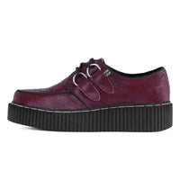 Vintage Creeper Burgundy Cow Hair