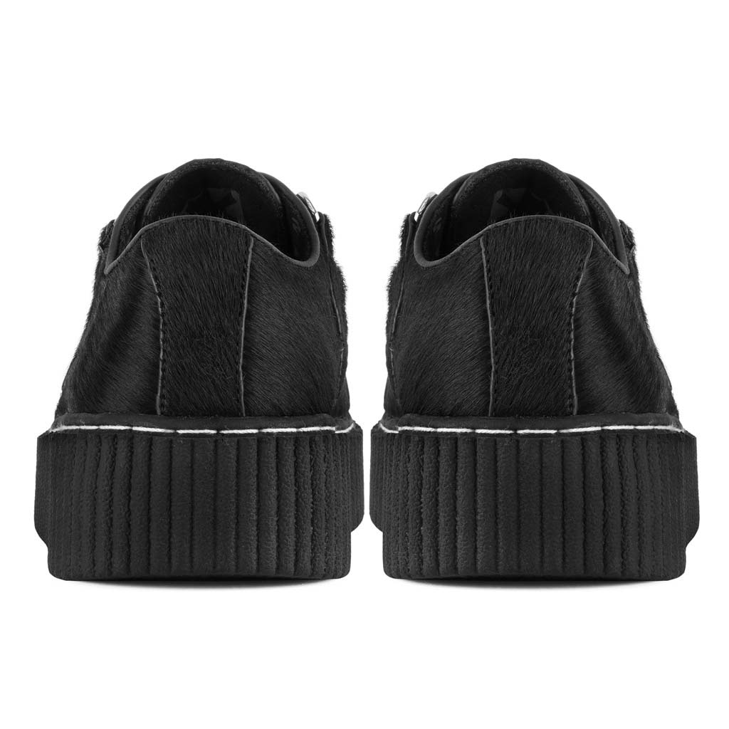 TUK Shoes Vintage Creeper Black Cow Hair