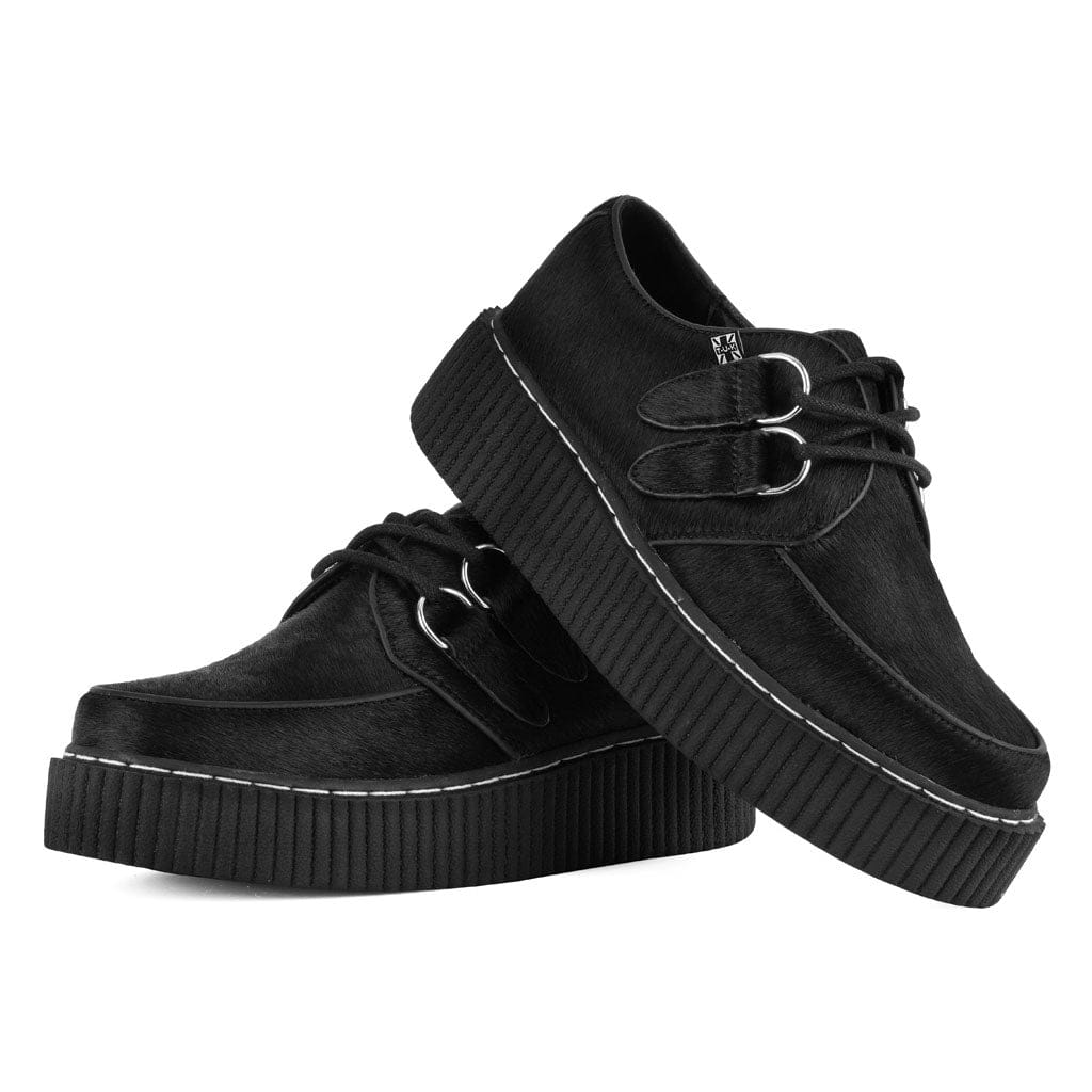 TUK Shoes Vintage Creeper Black Cow Hair