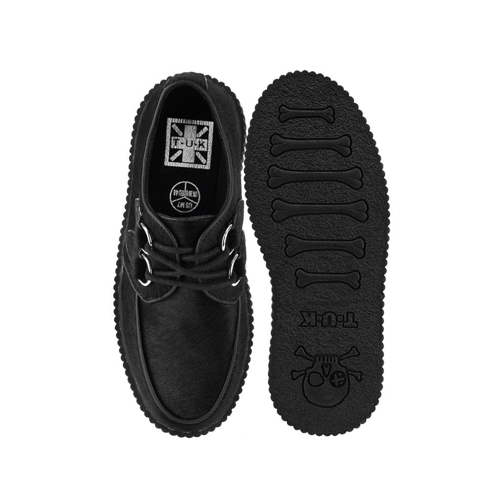 TUK Shoes Vintage Creeper Black Cow Hair