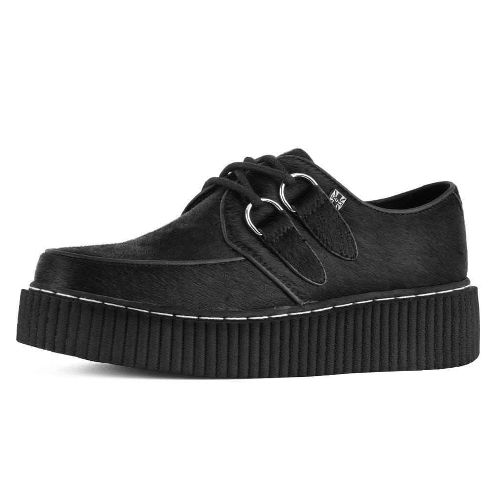 TUK Shoes Vintage Creeper Black Cow Hair